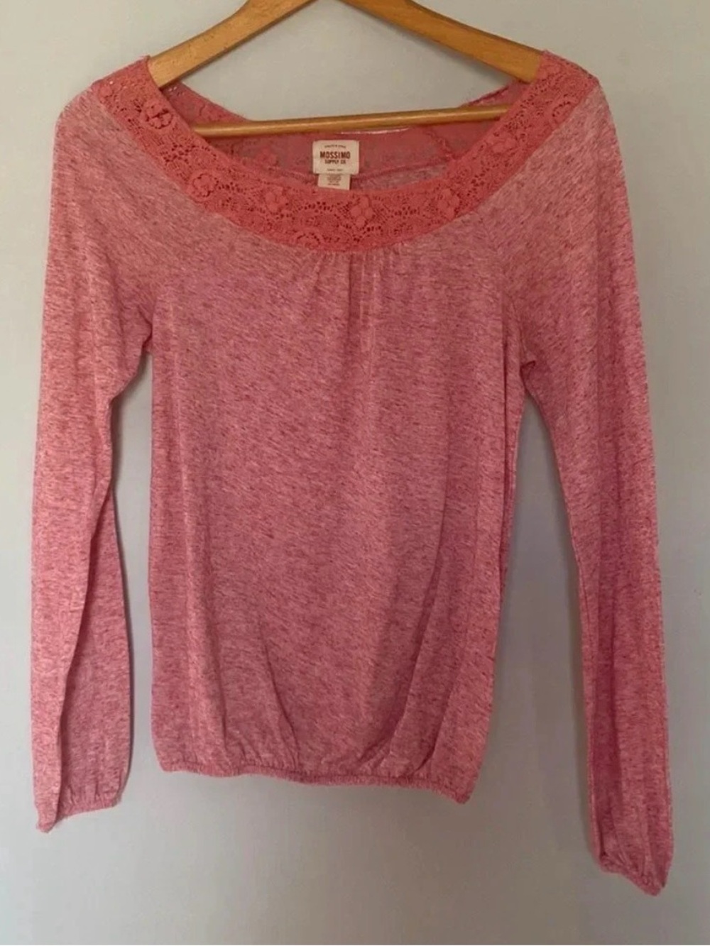 Mossimo Supply Co. Pink Long Sleeve Top Size Small